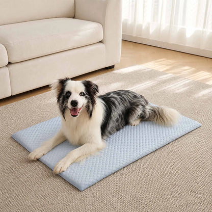 New Summer Ice Silk Cooling Pet Mat Thick Breathable Dog Bed Pad Non-Slip Washable Pet Cooling Sheet for Medium Large Dogs Cats