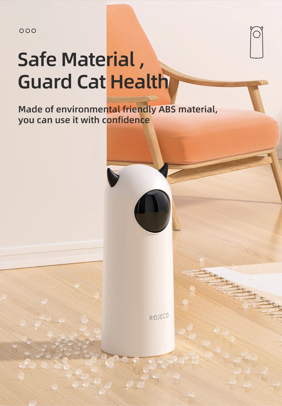 ROJECO Automatic LED Laser Cat Toy – Interactive Handheld Laser for Cats & Kittens