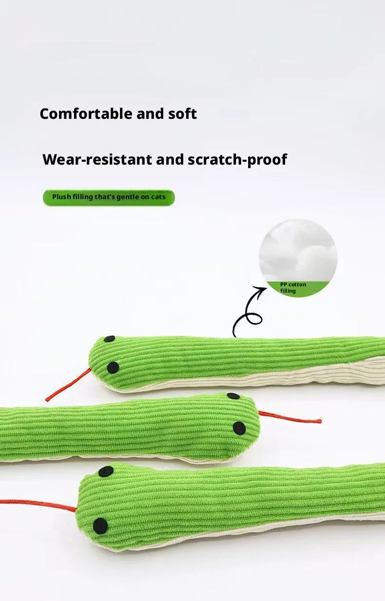 Snake Plush Chew Toy — Bite-Resistant & Teeth-Cleaning