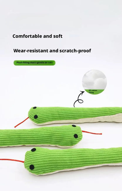 Snake Plush Chew Toy — Bite-Resistant & Teeth-Cleaning