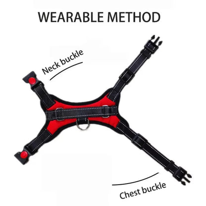 No Pull Dog Harness Adjustable Reflective Pet Vest with Handle Breathable Escape-Proof Dog Harness for Small Medium Large Dogs