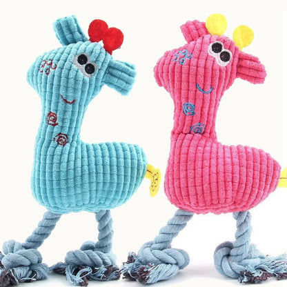 Squeaky Plush Bone Dog Toy — Puppy Teething & Molar