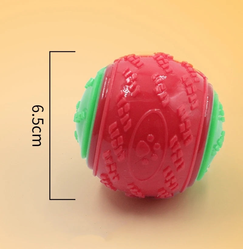 Squeaky TPR Dog Ball Toy — Teeth Cleaning & Bite Resistant