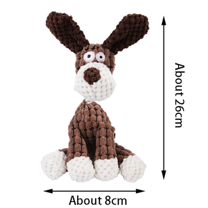 Squeaky Plush Bone Dog Toy — Puppy Teething & Molar