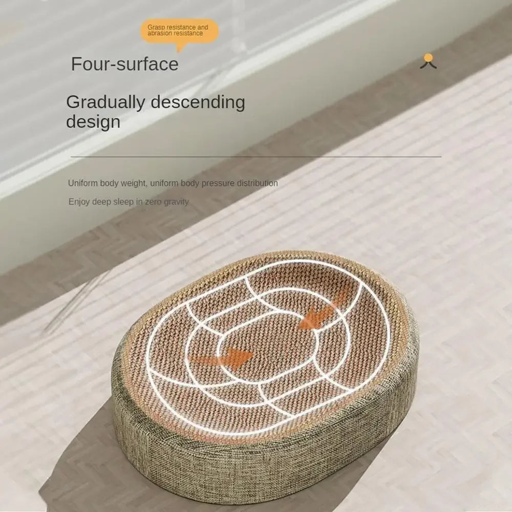Oval Sisal Cat Scratch Pad & Sleeping Mat
