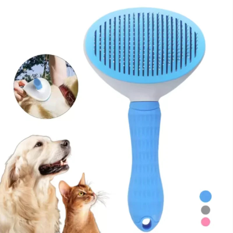 Pet Dog Brush Cat Comb Self Cleaning Pet Hair Remover For Dogs Cats Grooming Tools Pets Dematting Comb Pet Grooming Accessories