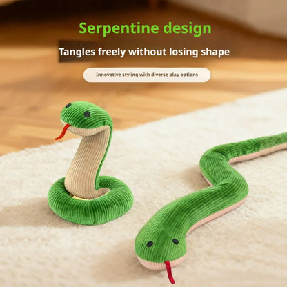 Snake Plush Chew Toy — Bite-Resistant & Teeth-Cleaning