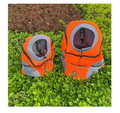 Breathable Pet Backpack Carrier – Front & Back Wear with Reflective Strips for Dogs & Cats