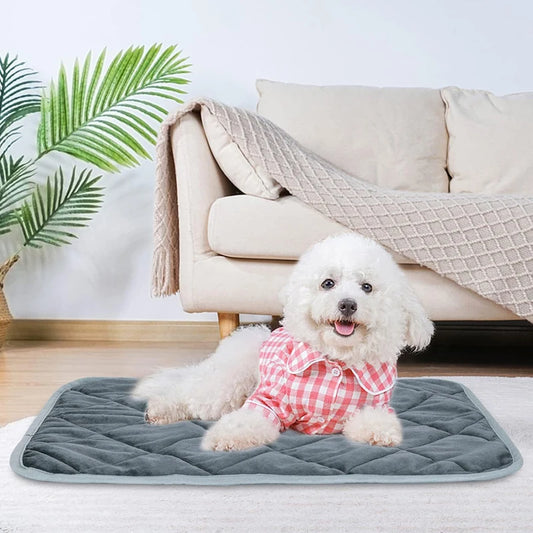 Warm Thermal Pet Bed Mat — Anti-Slip Fleece Cushion