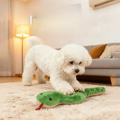 Snake Plush Chew Toy — Bite-Resistant & Teeth-Cleaning