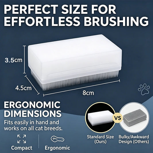 Cat Tongue Grooming Brush – Stress Relief Massage & Deshedding Comb for Cats