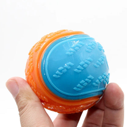 Squeaky TPR Dog Ball Toy — Teeth Cleaning & Bite Resistant