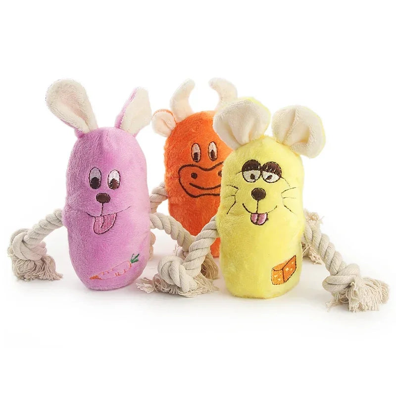 Squeaky Plush Dog Chew Toy for All Breeds