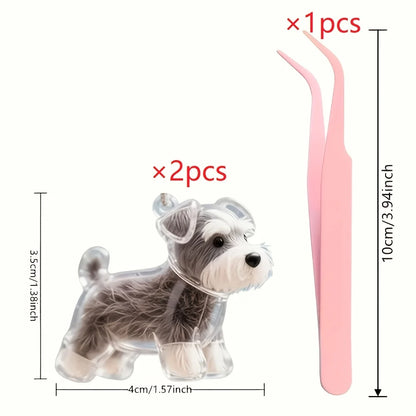 Dog Hair Memorial Keychains — Set of 2 with Tweezer