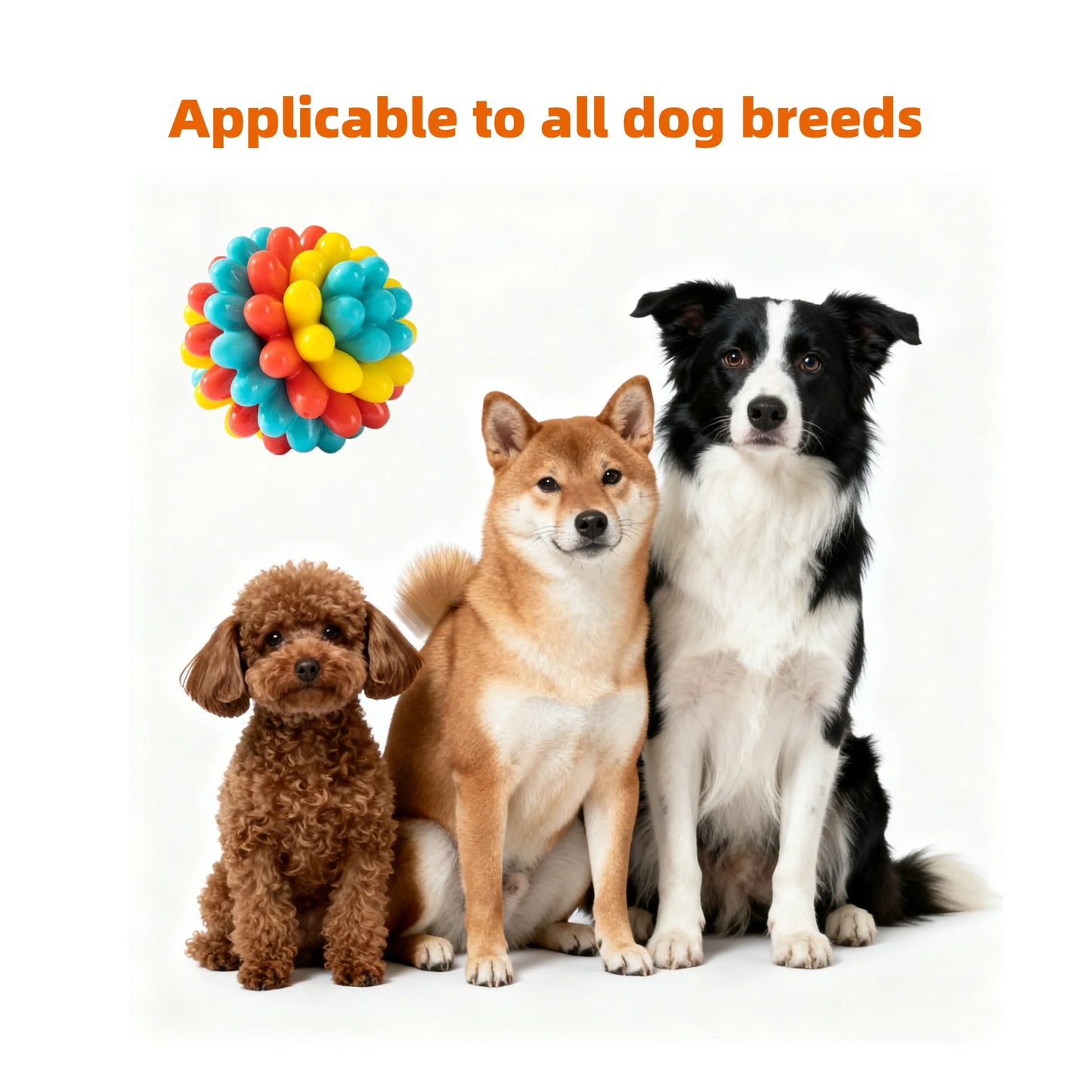 Indestructible TPR Dog Chew Toy — Soft Training Ball