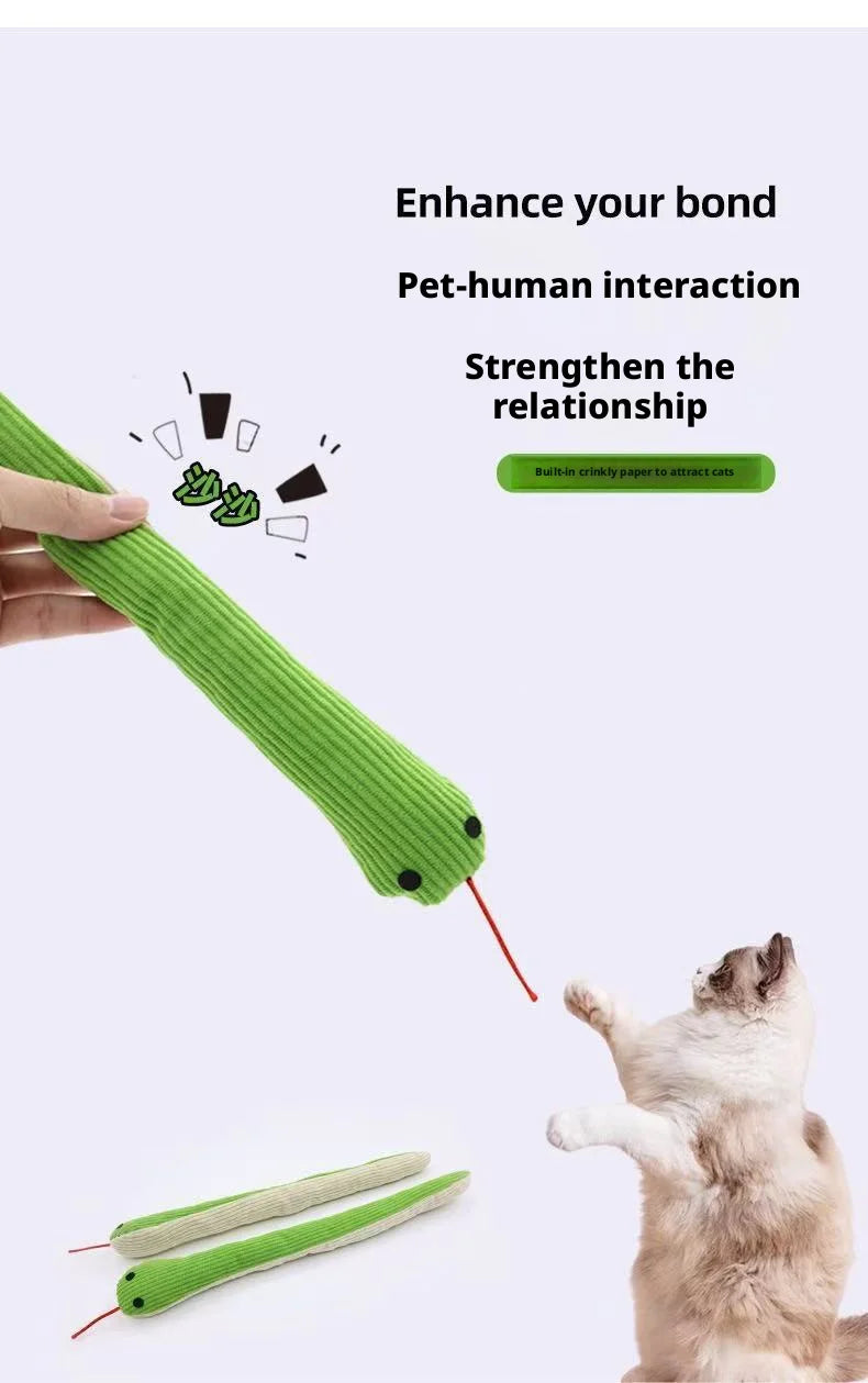 Snake Plush Chew Toy — Bite-Resistant & Teeth-Cleaning