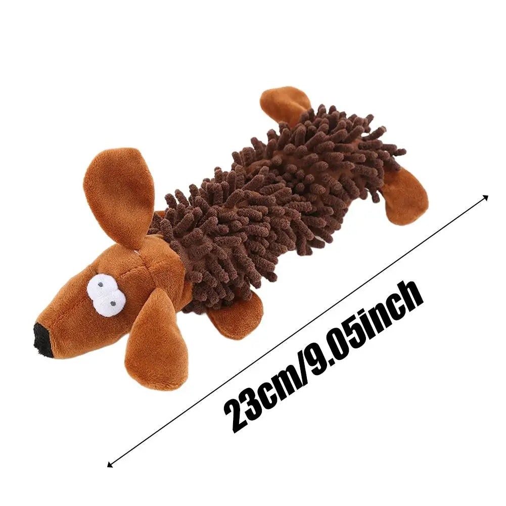 Cartoon Animal Squeaky Plush Dog Chew Toy