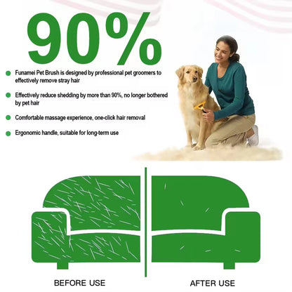 Pet Deshedding Comb Brush — For Dogs & Cats