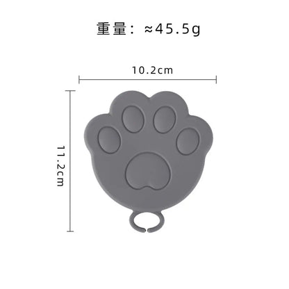 Silicone Pet Can Lid with Spoon — Reusable Food Sealer