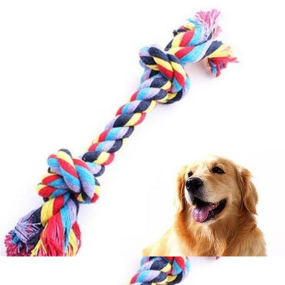 Colorful Double Knot Dog Teething Chew Toy
