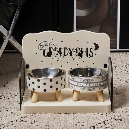 Elevated Pet Bowl Stand – Raised Feeding Station with Anti-Slip Base for Cats & Dogs