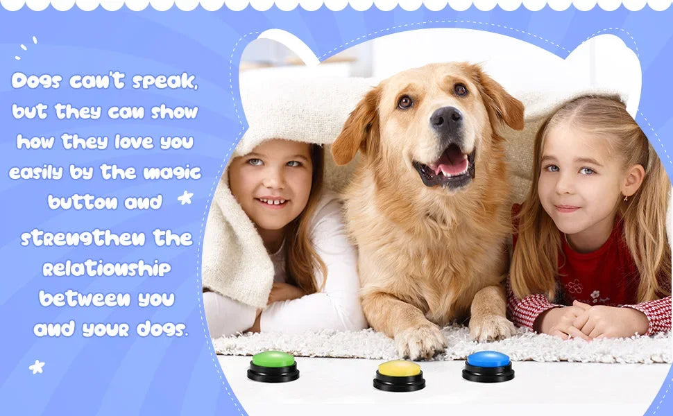 Recordable Dog Communication Button — Pet Training Buzzer