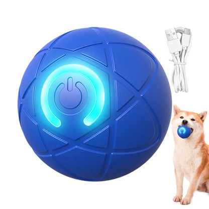 Interactive Auto-Rolling Ball Dog Toy – USB Rechargeable LED Shaky Ball for Dogs & Puppies