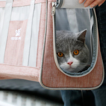 Portable Cat Carrier Bag — Breathable Travel Shoulder Bag