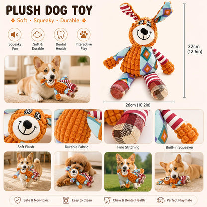 Squeaky Plush Pet Puzzle Toy — Chew-Resistant for Cats & Dogs