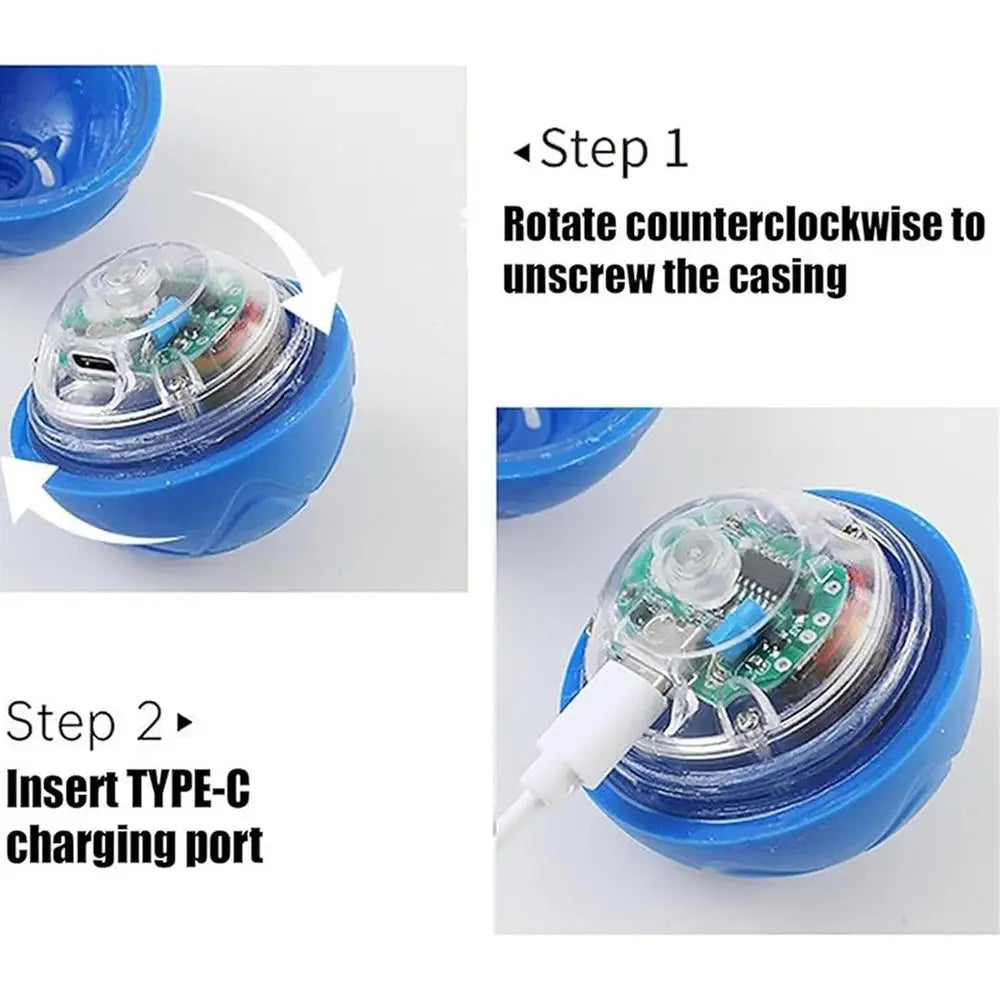 Interactive Auto-Rolling Ball Dog Toy – USB Rechargeable LED Shaky Ball for Dogs & Puppies