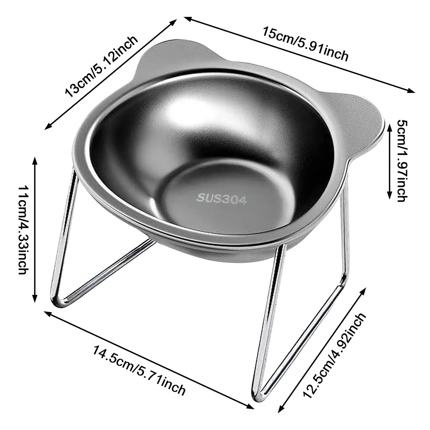 Elevated Stainless Pet Bowl