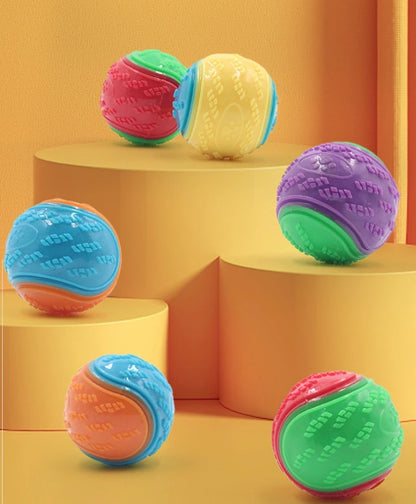 Squeaky TPR Dog Ball Toy — Teeth Cleaning & Bite Resistant