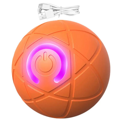 Interactive Auto-Rolling Ball Dog Toy – USB Rechargeable LED Shaky Ball for Dogs & Puppies