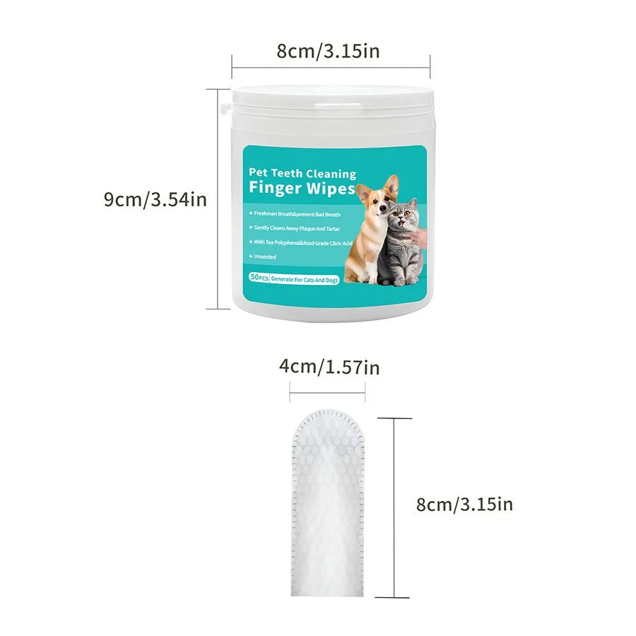 Pet Dental Finger Wipes