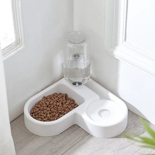 Gravity Pet Feeder Bowl — 500ml Auto Refill for Dogs & Cats