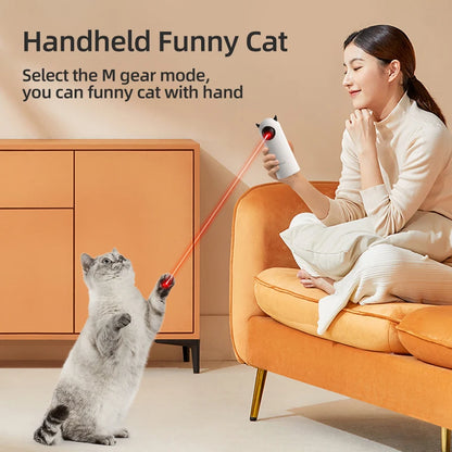 ROJECO Automatic LED Laser Cat Toy – Interactive Handheld Laser for Cats & Kittens