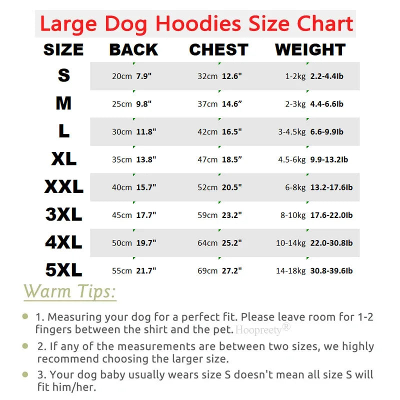 Cozy Fleece Dog Hoodie – Warm Dog Sweater for Small & Large Dogs XS-5XL