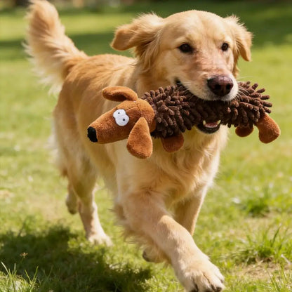 Cartoon Animal Squeaky Plush Dog Chew Toy