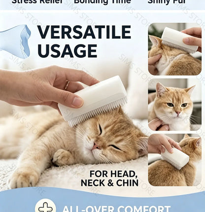 Cat Tongue Grooming Brush – Stress Relief Massage & Deshedding Comb for Cats