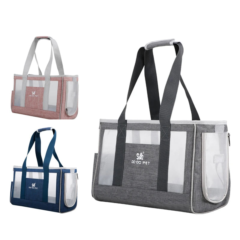 Portable Cat Carrier Bag — Breathable Travel Shoulder Bag