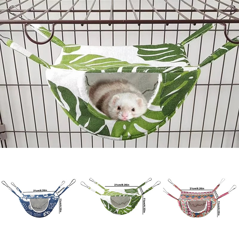 Hanging Ferret Hammock for Cage – Cozy Hideout Bed for Small Pets