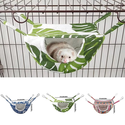 Hanging Ferret Hammock for Cage – Cozy Hideout Bed for Small Pets