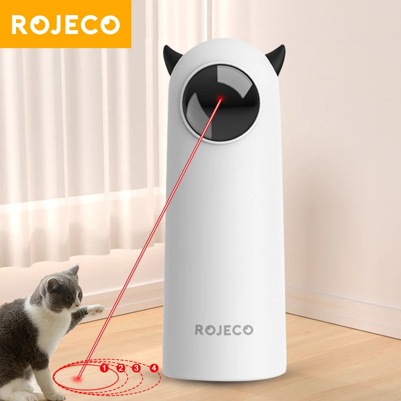 ROJECO Automatic LED Laser Cat Toy – Interactive Handheld Laser for Cats & Kittens