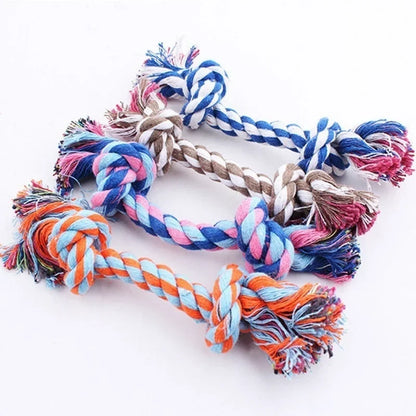 Colorful Double Knot Dog Teething Chew Toy