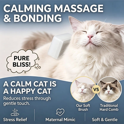 Cat Tongue Grooming Brush – Stress Relief Massage & Deshedding Comb for Cats