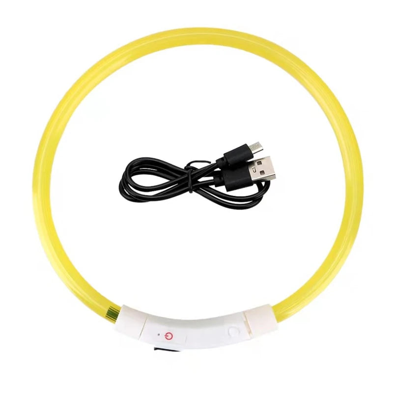 LED USB Rechargeable Dog Collar — Night Safety Glow