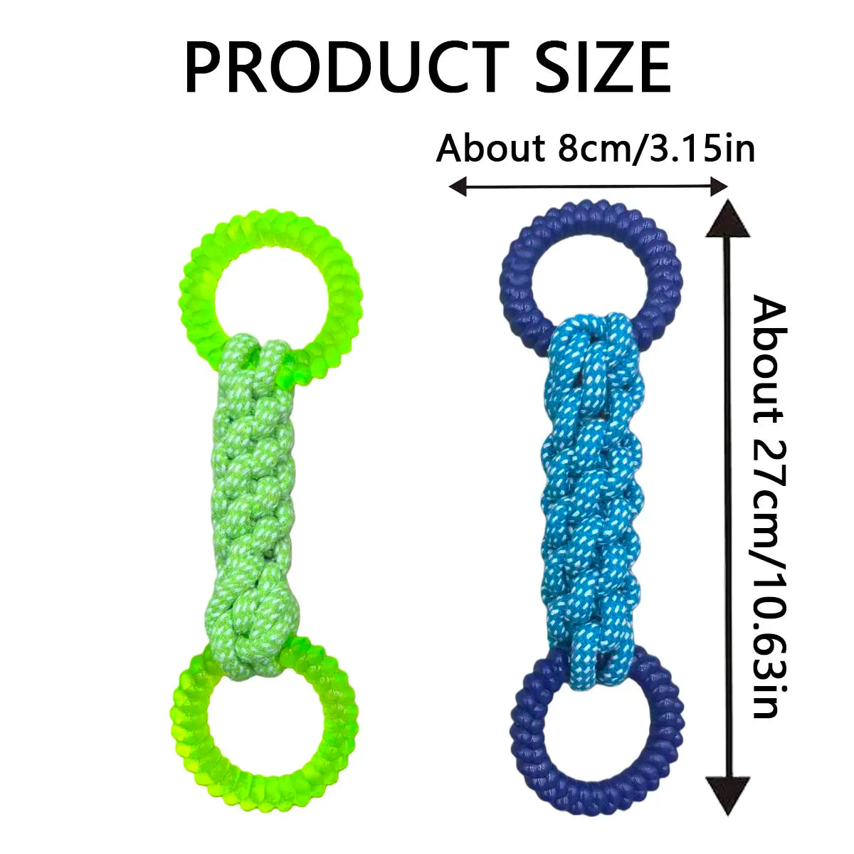 Interactive Dog Rope Tug Toy — Bite-Resistant Teeth Cleaner