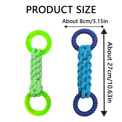 Interactive Dog Rope Tug Toy — Bite-Resistant Teeth Cleaner